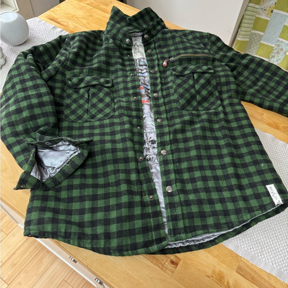 Jay Howell lifetime green checkered jacket size small